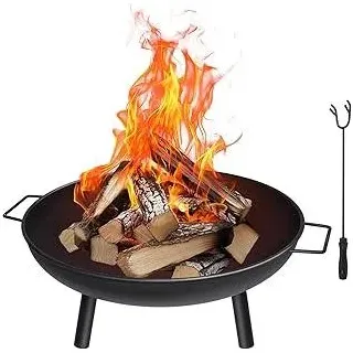 HYCHIKA BETTER TOOLS FOR BETTER LIFE Feuerschale Feuerstelle für Garten, Terrasse und Balkon (rund 58cm)