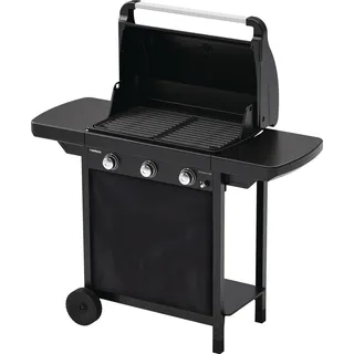 Gasgrill Compact 3 LD 3 Stahlrohrbrenner m.Piezozündung - Silber