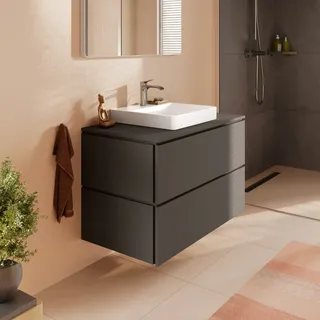 Hansgrohe Waschtischunterschrank 2 Schubkästen 98 x 55 x 62 cm Schiefergrau Matt 54301760