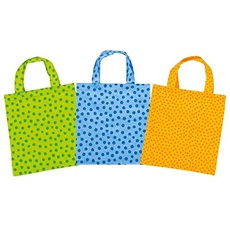 Einkaufsbeutel mit Pünktchen für den Kinder Kaufladen, 3er Set