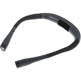 PURElite Wiederaufladbare Leselampe Hals – Flexibles LED-Leselicht, freihändig verstellbares Leselicht, 3-farbig dimmbare Glühbirnen zum Lesen, Nähen, Basteln – Schwarz