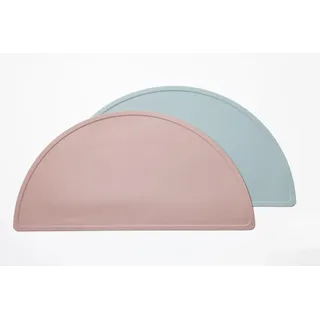 kindsgard Silikon Tischset – 2er Set rutschfeste Platzdeckchen für Kinder – BPA-frei, pflegeleicht & spülmaschinenfest – Flexible Tischunterlage aus hochwertigem Silikon (Rosa & Mint)
