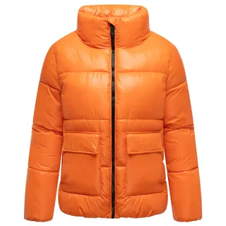 Kurzjacke NAVAHOO "Kurzjacke Eispracht 14", Damen, Gr. XL, orange, Obermaterial: 100% Polyester PES.  Obermaterial: Futter: 100% Polyester PES. 100% Polyester PES., gerade hüftbedeckend, hoch geschlossener Ausschnitt, Ärmel ohne Ärmelschlitz elastischer Bund, Jacken Kurzjacke, Kurze gesteppte Damen Winterjacke