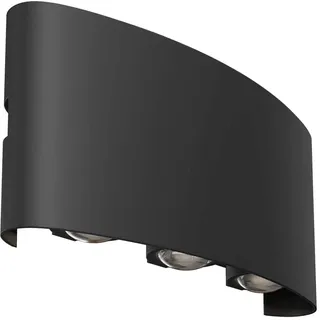 Maytoni Outdoor Strato Wandleuchte Außenleuchte LED Wandlampe Schwarz Metall IP54 Fassadenleuchte
