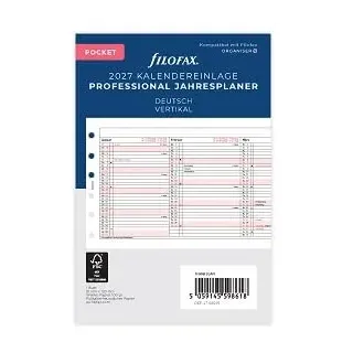 Filofax Kalender Pocket Prof.Jahresplaner (deutsch)2027