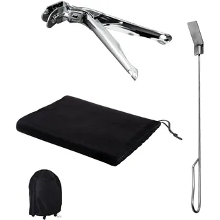 Cecotec Grillbesteck-Set aus Edelstahl DragonPack 6000 S. Werden Sie zum Grillmeister: Zange mit festem Griff, Kohleschürhaken und widerstandsfähige Schutzhülle.