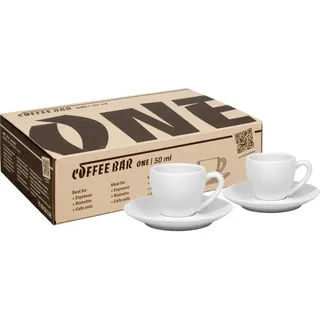 Konitz 2er Set im Geschenkkarton Coffee Bar ONE Espressotasse mit Untertasse 50ml