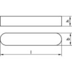 Bild von 138771 Passfedern DIN 6885 Stahl 10St.