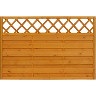 Sichtschutzzaun-Element Country Pinienfarben lasiert 120 x 180 cm