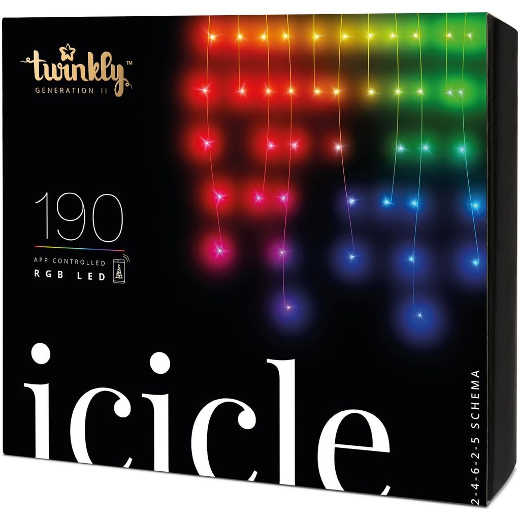 Bild von Icicle - 190 App-Controlled RGB LEDs. Clear Wire.