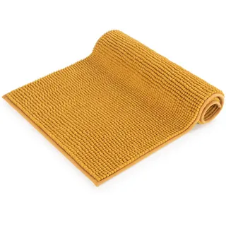 Blumtal Badematte Chenille 50/80cm, Gelb , Textil , Rechteckig , 50x80 cm , Oeko-Tex® Standard 100 , Heimtextilien, Badtextilien, Badematten