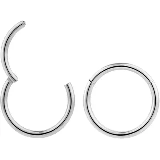 365 Sleepers Titan 1,2 mm Segment Nasenring Hoop Knorpelohrring Septum Clicker Ring Klappbarer Lippenring Conch Daith Helix Rook Tragus Lobe Snug Piercing Schmuck 2 Stck