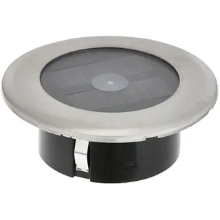 Konstsmide Solar LED Bodenspot Edelstahl 11cm x 11cm x 4cm 2xNiMH Akku IP44 klares Glas