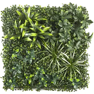 HOME DECO FACTORY, HD0461, Panache Artificial Plant Wall 50x50 cm - Modern Decorative Plant, Natural Effect, Easy to Install, Minimal Maintenance, Green Color, Elegant Design