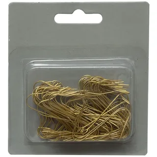 Atmosphera Createur d ́interieur Aufhänger für Weihnachtsdeko 100 Stk. , Goldfarben , Metall , 8x1x8 cm , Dekoration, Weihnachtsdekoration