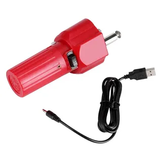 MAGT Grillmotor, Elektrische Grill Motor Solide Konstruktion BBQ Rotator Grillspieß Motor mit USB Kabel, Braten Halterung Zubehör (Farbe: Rot)