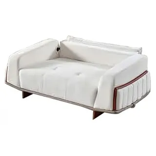 Sofagarnitur Wohnlandschaft Sessel Sofa-Set Wohnzimmergarnitur Polstergarnitur - Weiß