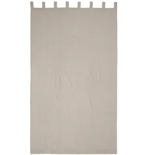 Schlaufenvorhang , Beige , Textil , 145x250 cm , Oeko-Tex® Standard 100 , Leinenoptik , Heimtextilien, Vorhänge, Fertigvorhänge, Schlaufenvorhänge