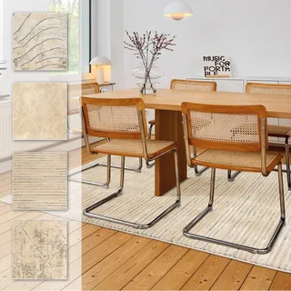Astra Lou 253 Kurzflorteppich 160 x 230 cm Beige/Grau