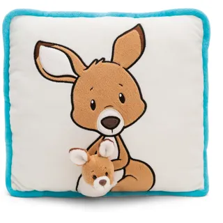 NICI Kuschelkissen Känguru mit Kängurubaby 30 x 30 cm Braun