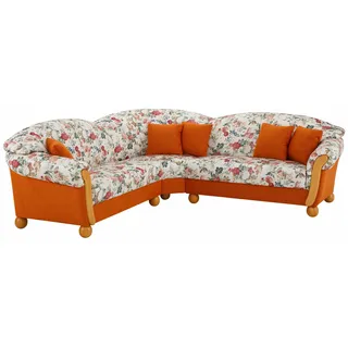 Home Affaire Eckcouch Federkern 3-Sitzer Orange