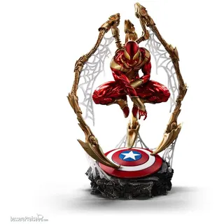 Iron Studios Marvel Deluxe Iron Art Scale 1/10 Spider-man Armor Comics Ccxp Exclusive 2024 24 Cm Figur - Multicolor