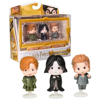 Spin Master Wizarding World Harry Potter - Micro Magical Moments Sammelfiguren Multipack "Rivalen" mit Remus Lupin, Severus Snape, Peter Pettigrew und Setzkasten, für Kinder ab 6 Jahren, Fanartikel