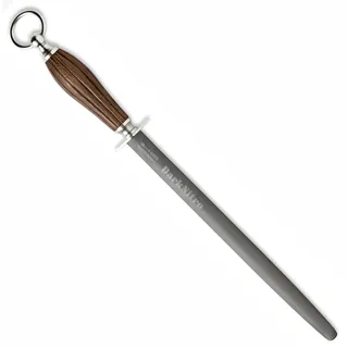 Friedr. Dick DICK Wetzstahl, DarkNitro 30 cm Spezialbeschichtung für hohen Abtrag, harte Messer Messerschärfer oval magnetisiert Griff Eichenholz Made in Germany) 71103302, Eiche