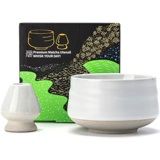 Japanische elfenbeinweiße Matcha-Schale, 18 OZ. TEANAGOO MB-1 Chawan Matcha-Teeschale, Matcha-Keramikschale, Teeschalen für Matcha, Matcha-Schale Chawan, Keramik-Matcha-Schale, traditionelle...