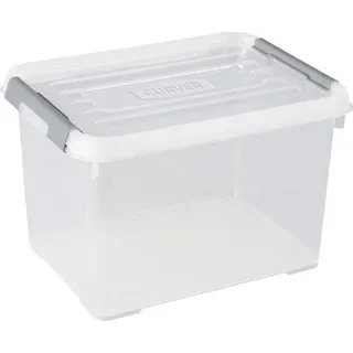 Curver 243808 Aufbewahrungsbox HANDY stapelbar (L x B x H) 400 x 290 x 260mm Transparent, Silber 1St