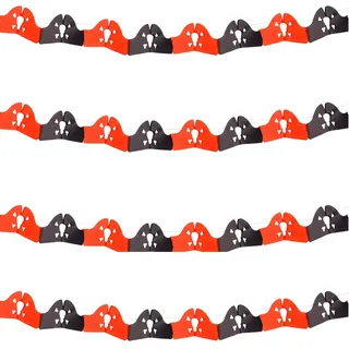 Folat 2m Piraten Girlande in rot und schwarz für Dekoparty oder Mottoparty /