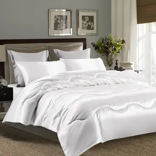 Luofanfei Steppdecke 135x200 Sommer Weiß Farbig 4 Jahreszeiten Ganjahresdecke Satin Seide Muster Winter Bettdecke Atmungsaktive Zudecke Weiche Microfaser Sommerdecke Quilted Gesteppte Tagesdecke