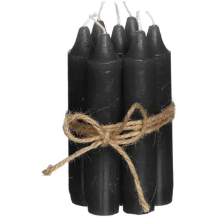 Comforder Kerzen Set (7 Stück), 11cm Stabkerzen Schwarz, Tafelkerzen Einfarbig, 4+ Stunden Brenndauer