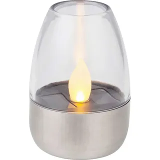 Ambia Garden Solarleuchtenset , Klar , Metall, Kunststoff , 10-teilig , bauchig , 8.8 cm , RoHS, Ce , mit Schalter, Flackerfunktion, tragbar , Lampen & Leuchten, Außenbeleuchtung, Solarleuchten