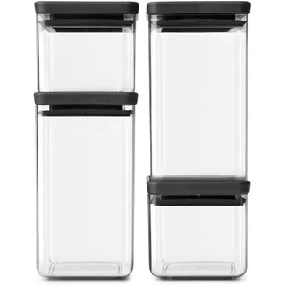 Brabantia Tasty+ eckig Dunk Grau 1,6 l 4-teiliges Set