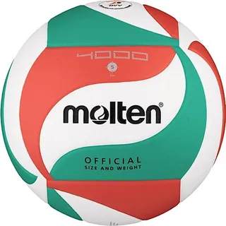 Molten Volleyball V5M4000, Weiß/Grün/Rot, 5