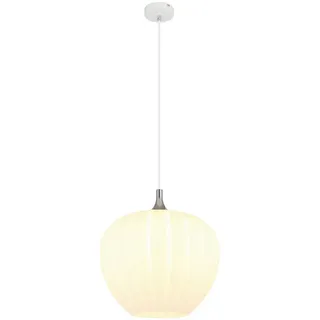 Globo Hängeleuchte , Weiß, Chromfarben , Metall, Glas , rund , 120 cm , Ce , Lampen & Leuchten, Leuchtenserien