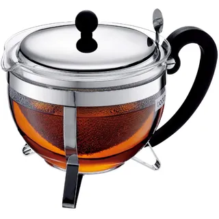 Bodum CHAMBORD: Teebereiter mit Edelstahlfilter und Edelstahldeckel, 1.3 l, 1921-16-6, Shiny