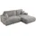 MKS MKS Ecksofa Hellgrau Plüsch Ecksofa Rechts Hellgrau