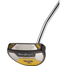 MACGREGOR V-Folie Edelstahl Golf-Putter, Modell 1-5, regulärer oder Jumbo-Griff, Rechts-oder Linkshänder, gelb, Grip