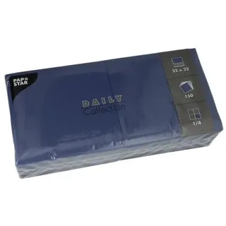 Papstar Servietten 'Daily Collection' 1/4-Falz 32 cm x 32 cm dunkelblau