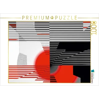 CALVENDO Puzzle Schwarz weiß trifft rot Version 4 1000 Teile Puzzle quer | Lege-Größe cm Foto-Puzzle für glückliche Stunden