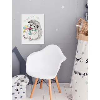 queence Leinwandbild »Nom Nom« Eis   Kunst   Süßigkeiten   Süßspeisen   Tiere Premium-Leinwandstoff, Handarbeit aus Deutschland, bunt