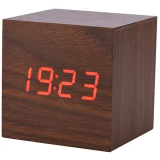 Holzwecker,Wecker,Uhr,Holzuhr,Alarm,Temperaturanzeige,Digitaler Wecker,Digitaluhr