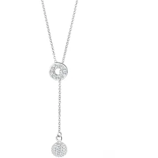 Elli Halskette Damen Y-Kette Kugel mit Kristalle in 925 Sterling Silber