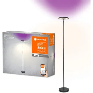 LEDVANCE SMART+ WIFI FLOOR UPDOWN Wand- & Stehleuchte, schwarz, 13,5W, 2165lm, regulierbares Weiß- & Farblicht, zwei Lichtquellen, dimmbar, lange Lebensdauer, RGB-Licht, App-steuerbar, 3000K
