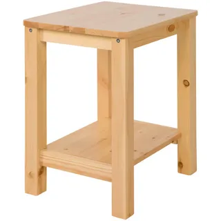 Homestyle4u Nachttisch Kiefer natur 47/38/32 cm , Holz , 38x47x32 cm , Schlafzimmer, Nachtkästchen