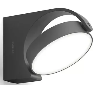 Philips Außenwandleuchte Aluminium 1x7W spritzwassergeschützt grau/schwarz
