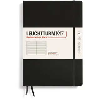Leuchtturm1917 Notizbuch Composition B5, Hardcover, 219 Seiten, schwarz, Liniert