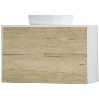 Baikal Gavin TOP, Melamin, 16 mm Waschbecken aus Keramik, Natur, 90 cm